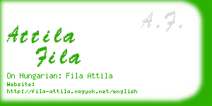 attila fila business card